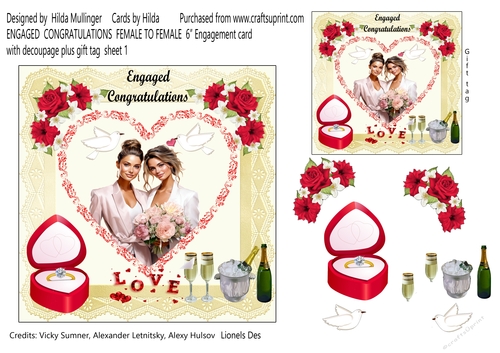 ENGAGED CONGRATULATIONS  FEMALE TO FEMALE