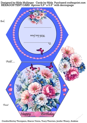 HEXAGON TENT CARD