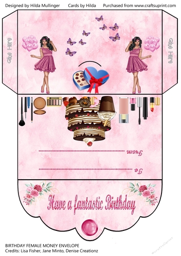 BIRTHDAY FEMALE MONEY ENVELOPE