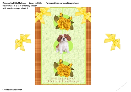 GOLDEN ROSE 1  TOPPER