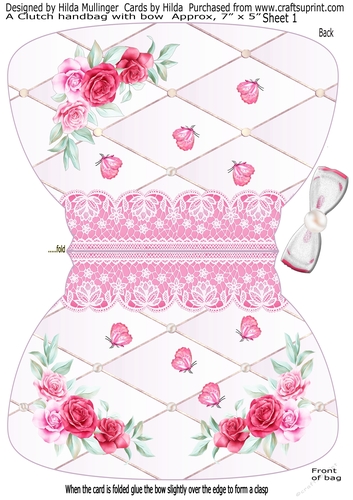 A clutch handbag with bow