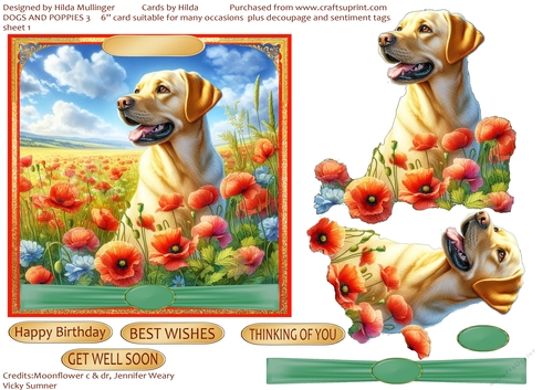 DOGS AND POPPIES 3