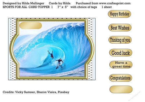 SPORTS FOR ALL TOPPER CARD 1