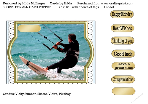 SPORTS FOR ALL TOPPER CARD 2