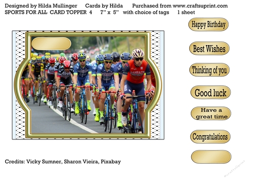 SPORTS FOR ALL TOPPER CARD 4