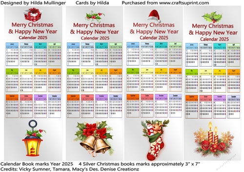 Calendar Book marks Year 2025 SILVER