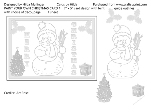 PAINT YOUR OWN CHRISTMAS CARD 1