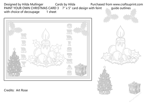 PAINT YOUR OWN CHRISTMAS CARD 3