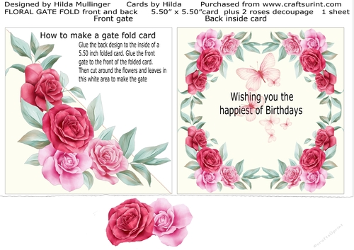 FLORAL GATE FOLD