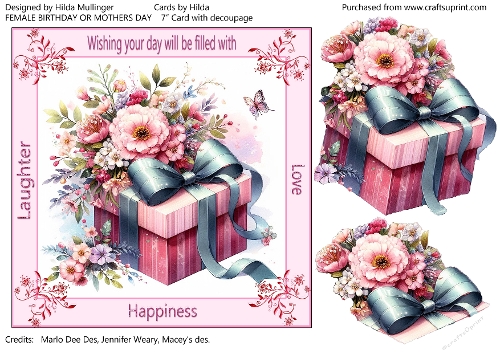 FEMALE BIRTHDAY OR MOTHERS DAY