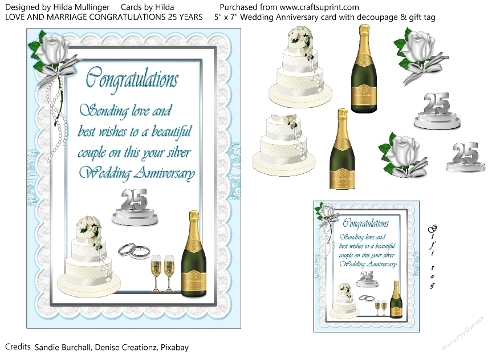 LOVE AND MARRIAGE CONGRATULATIONS 25 YEARS