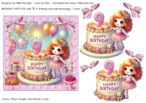 BIRTHDAY PARTY GIRL AGE 9