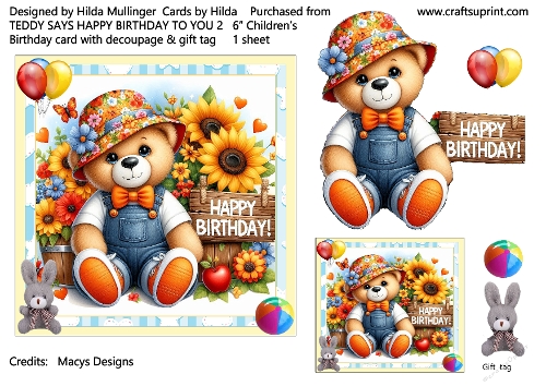 TEDDY SAYS HAPPY BIRTHDAY TO YOU 2
