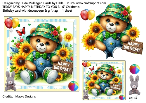 TEDDY SAYS HAPPY BIRTHDAY TO YOU 3