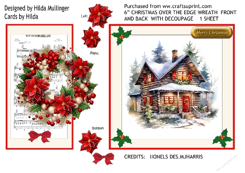 6 CHRISTMAS OVER THE EDGE WREATH