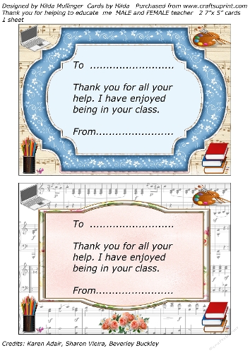 THANK YOU FOR HELPING TO EDUCATE ME MALE AND FEMALE TEACHER