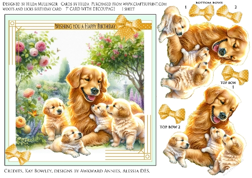 WOOFS AND LICKS BIRTHDAY CARD