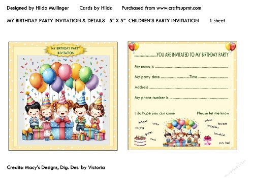 MY BIRTHDAY PARTY INVITATION