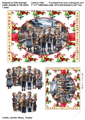 CAROL SINGERS IN THE SNOW