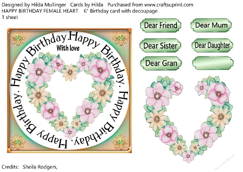HAPPY BIRTHDAY FEMALE HEART