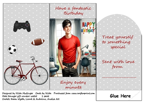 MALE TEENAGER GIFT VOUCHER WALLET