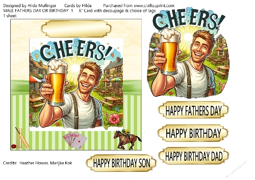 MALE FATHERS DAY OR  BIRTHDAY CARD 1