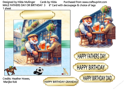 MALE FATHERS DAY OR  BIRTHDAY CARD 3
