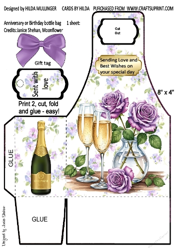 BIRTHDAY OR ANNIVERSARY BOTTLE BAG