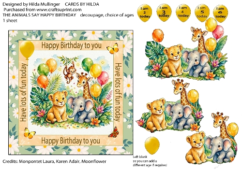 THE ANIMALS SAY HAPPY BIRTHDAY
