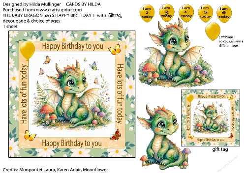 THE BABY DRAGON SAYS HAPPY BIRTHDAY 1