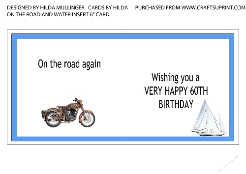 ON THE ROAD AND WATER  6 CARD INSERT