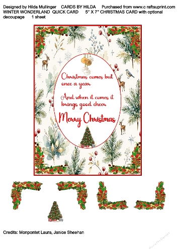 WINTER WONDERLAND  QUICK CARD