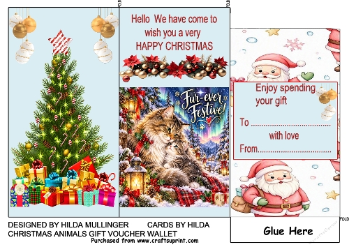 CHRISTMAS ANIMALS GIFT VOUCHER WALLET 2