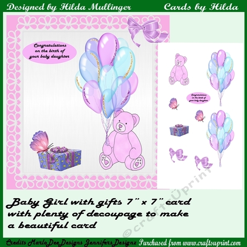 Baby Girl with gifts