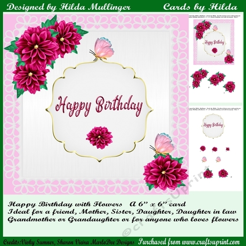 Happy Birthday with Flowers