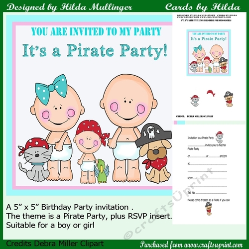 Party Invitation and RSVP Insert