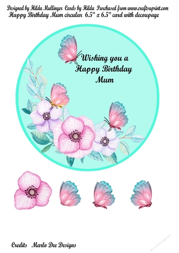 Happy Birthday Mum circular