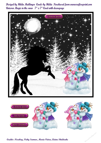 Unicorn magic in the snow