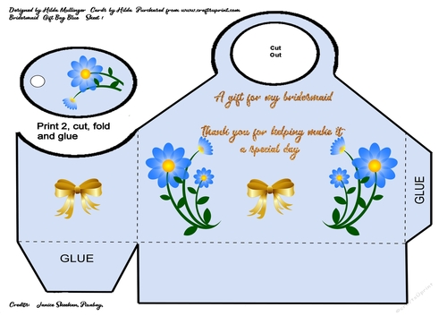 Bridesmaid Gift Bag Blue