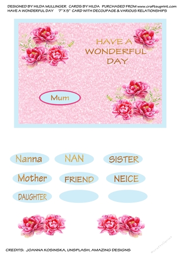 HAVE A WONDERFUL DAY  FEMALE