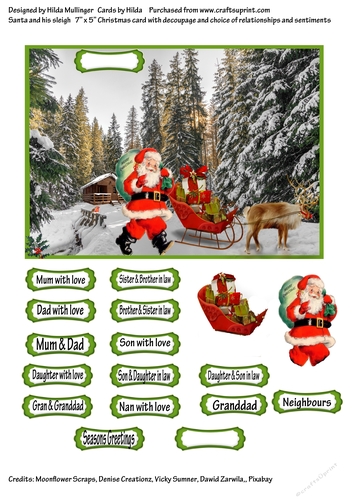 SANTA AND HIS SLEIGH