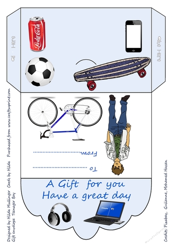 Gift Envelope Teenager Boy