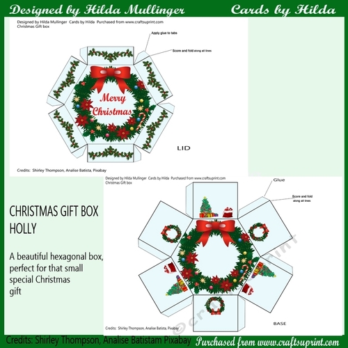 CHRISTMAS GIFT BOX HOLLY