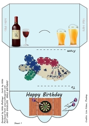 Gift card envelope for Male Birthday