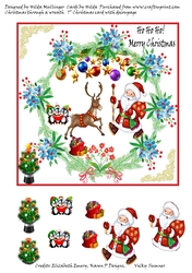 Christmas through a wreath