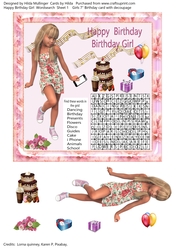 HAPPY BIRTHDAY GIRL  WORDSEARCH
