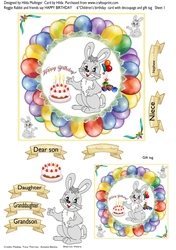 REGGIE RABBIT AND FRIENDS SAY HAPPY BIRTHDAY