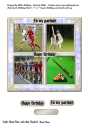 Male Sports Birthday Dear Partner