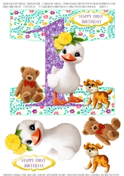 FIRST BIRTHDAY cutaway