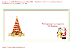 Insert for 6 x 6 Christmas card 3A
